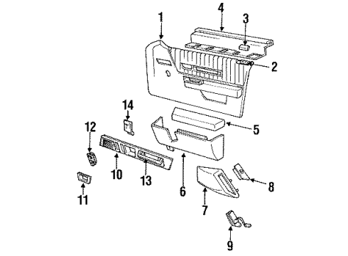 10243251 GM Switch Panel, Front Driver Side