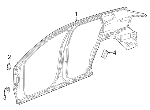GM 42734631 Reinforcement, Rear Body Lock Pillar 42734631 GM Reinforcement, Rear Body Lock Pillar