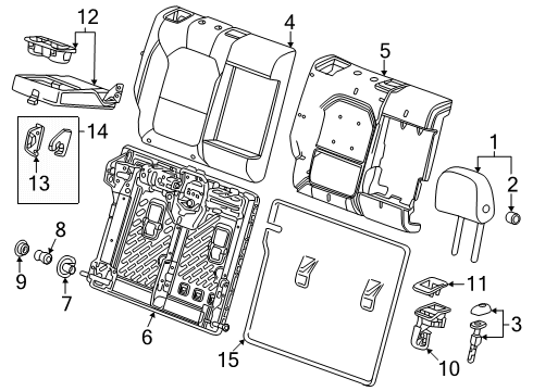GM 13405019 Bolt, Rear Seat Center Armrest 13405019 GM Bolt, Rear Seat Center Armrest