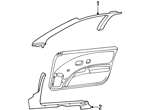 21037913 GM Cowl Trim, Driver Side