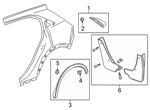 26436867 GM Guard Package, Rear Fender Gravel