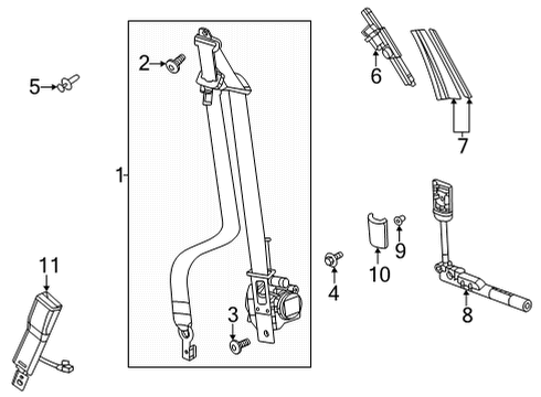 85641158 GM Retractor Kit, Seat Belt, Jet Black