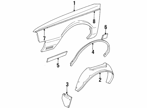12390176 GM Rear Molding, Front Driver Side