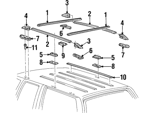 GM 15757832 Luggage Rack 15757832 GM Luggage Rack