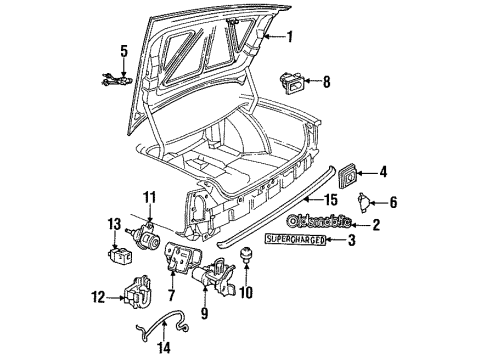 25536351 GM Lock Switch, Rear