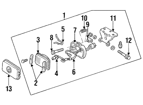 16507888 GM Fog Lamp Assembly, Front