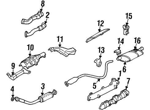 GM 22592452 Muffler & Pipe 22592452 GM Muffler & Pipe