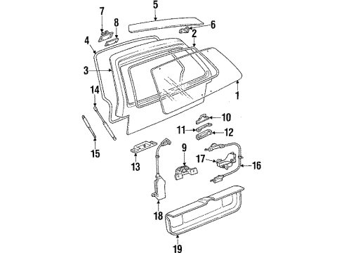 GM 20246944 Glass Striker Gasket, Rear 20246944 GM Glass Striker Gasket, Rear