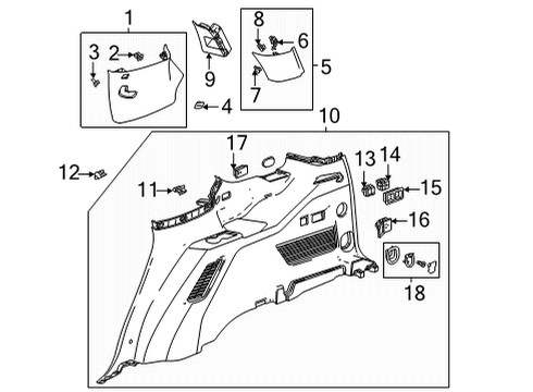 85765727 GM Panel, Rear Quarter Trim