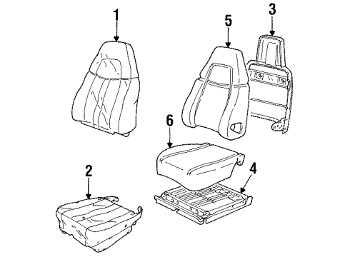 GM 10248467 Seat Back Cover, Front 10248467 GM Seat Back Cover, Front