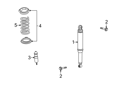 2007 Saturn Vue Shocks & Components Diagram