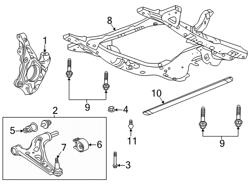 2025 Chevy Equinox Front Suspension Components Diagram