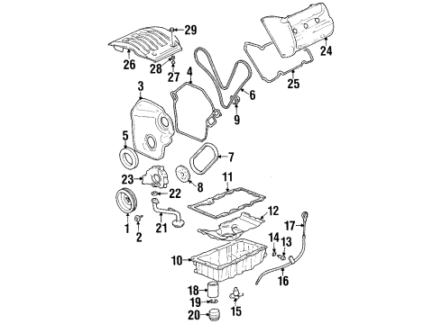 2001 Oldsmobile Aurora Drain Plug Gasket Diagram for 3536966