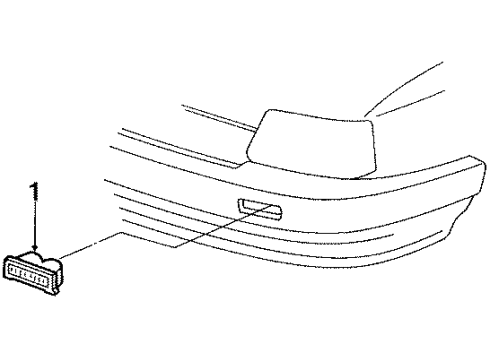 1989 Pontiac LeMans Parking/Marker Lamp, Passenger Side Diagram for 5975817