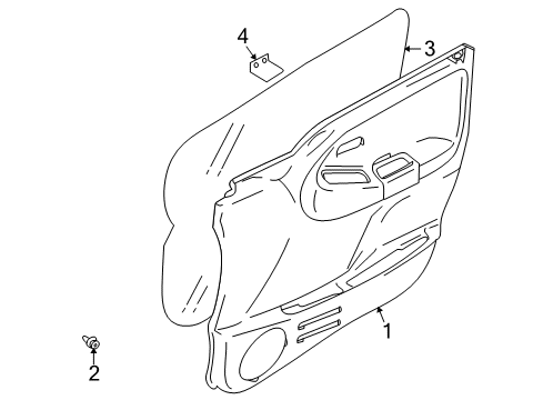 2001 Chevy Tracker Interior Trim - Front Door Diagram