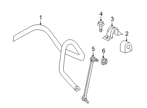 2012 Cadillac SRX Stabilizer Bar & Components Diagram