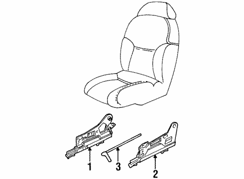 1999 Oldsmobile Intrigue Tracks & Components Diagram