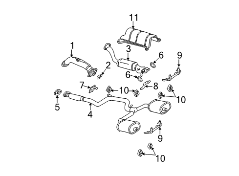 2000 Chevy Monte Carlo Exhaust Components Diagram