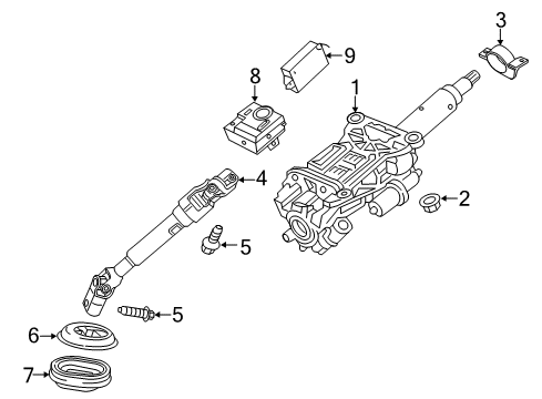 2024 Chevy Traverse Limited Steering Column Assembly Diagram