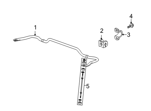 2010 Chevy Traverse Stabilizer Bar & Components Diagram