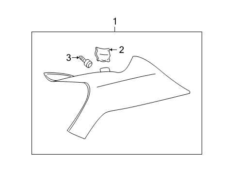 2002 Pontiac Bonneville Interior Trim - Quarter Panels Diagram