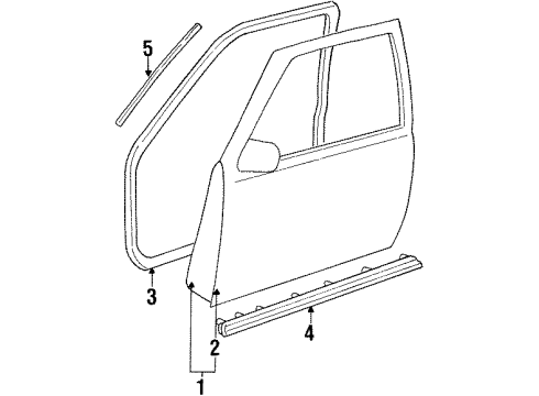 1993 Chevy K3500 Door & Components Diagram