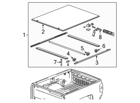 2018 Chevy Silverado 1500 Exterior Trim - Pick Up Box Diagram