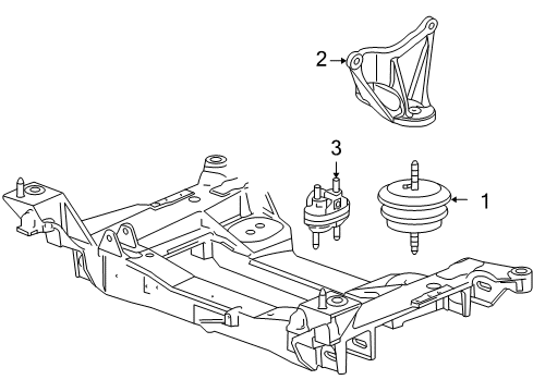 2007 Cadillac XLR Mount Bracket, Driver Side Diagram for 10438743