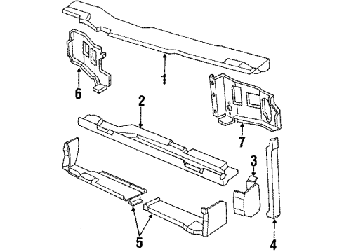 1988 Chevy Cavalier Radiator Support Diagram