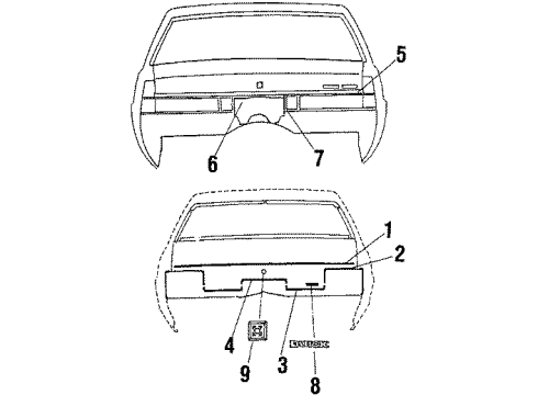 1984 Buick Regal Counter Balance, Rear Diagram for 20477735