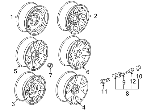 2009 GMC Sierra 1500 Tire Pressure Monitoring Diagram