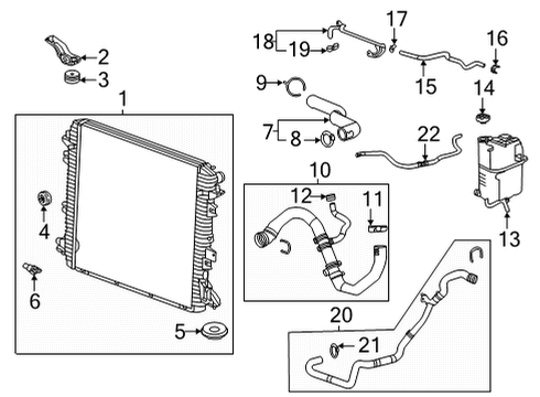 2022 GMC Sierra 2500 HD Hose-Engine Coolant Air Bleed Diagram for 85056532