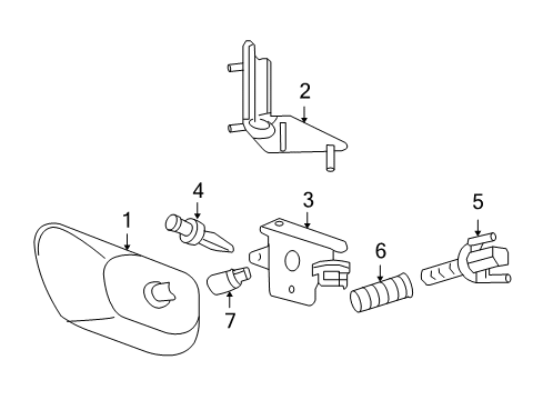 1998 Cadillac Seville Fog Lamp Assembly, Front Passenger Side Diagram for 12374930