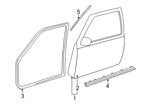 1997 Chevy C2500 Protector, Front Diagram for 15725399