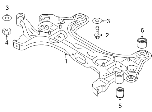 2011 Chevy Aveo5 Suspension Mounting - Front Diagram
