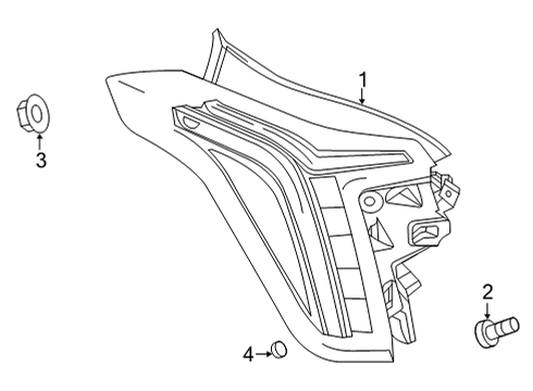 2025 Cadillac CT5 Tail Lamps Diagram