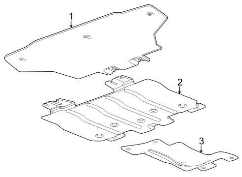 2024 GMC Canyon Under Cover & Splash Shields Diagram