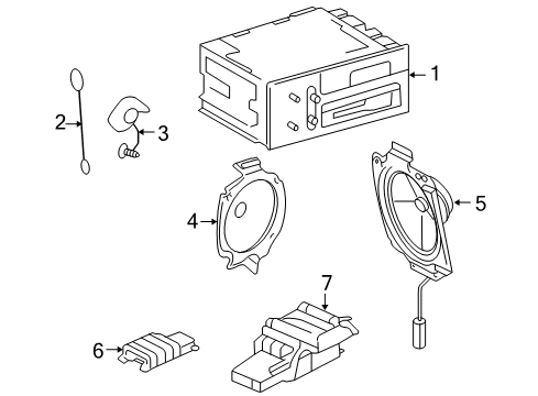 Rear Driver Speaker Diagram for 15288247