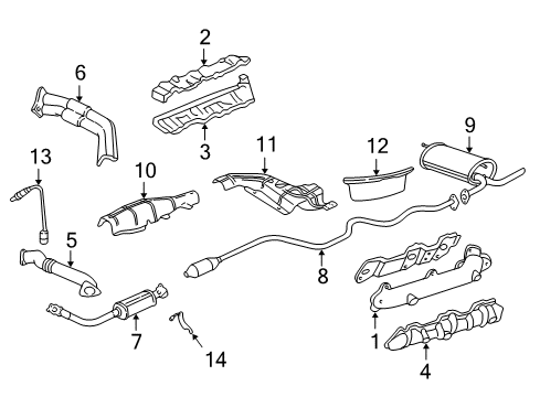 1998 Chevy Malibu Exhaust Components Diagram