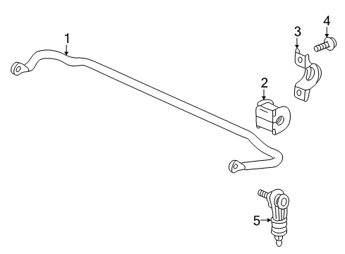 2008 Saturn Vue Stabilizer Bar & Components Diagram 7 - Thumbnail