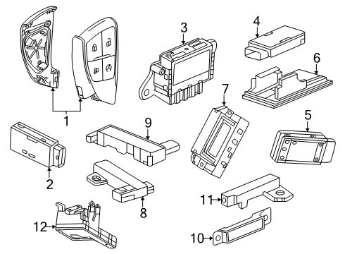 2024 Chevy Equinox EV Transmitter Assembly-Remote Control Door Lock Diagram for 13560201