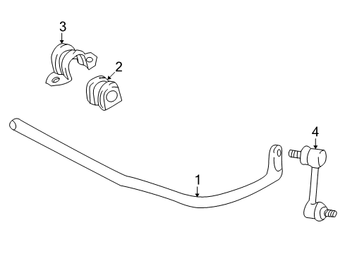 2009 Pontiac Vibe Stabilizer Bar & Components Diagram 6 - Thumbnail
