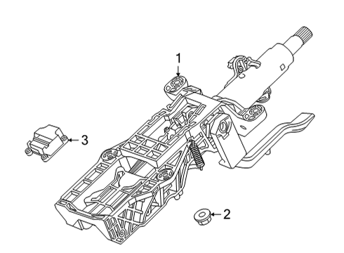 2024 Chevy Suburban Steering Column Assembly Diagram