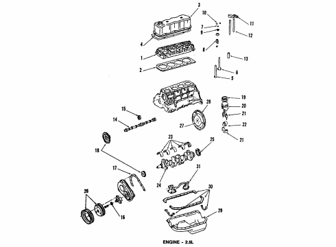 1989 Chevy Astro Camshaft & Timing Diagram