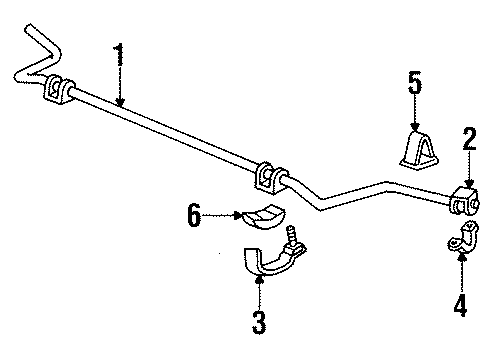 1988 Pontiac Sunbird Stabilizer Bar & Components Diagram 4 - Thumbnail