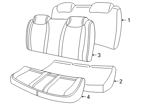 1998 Buick Regal Rear Seat Components Diagram