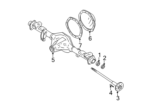 1999 Chevy Silverado 1500 Axle Housing - Rear Diagram