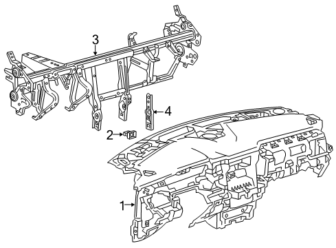 2021 Buick Enclave Reinforcement Beam Diagram for 84585935