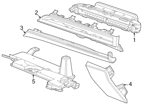 2025 Cadillac LYRIQ Instrument Panel Components Diagram