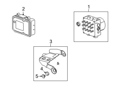 2013 Cadillac SRX ABS Components Diagram